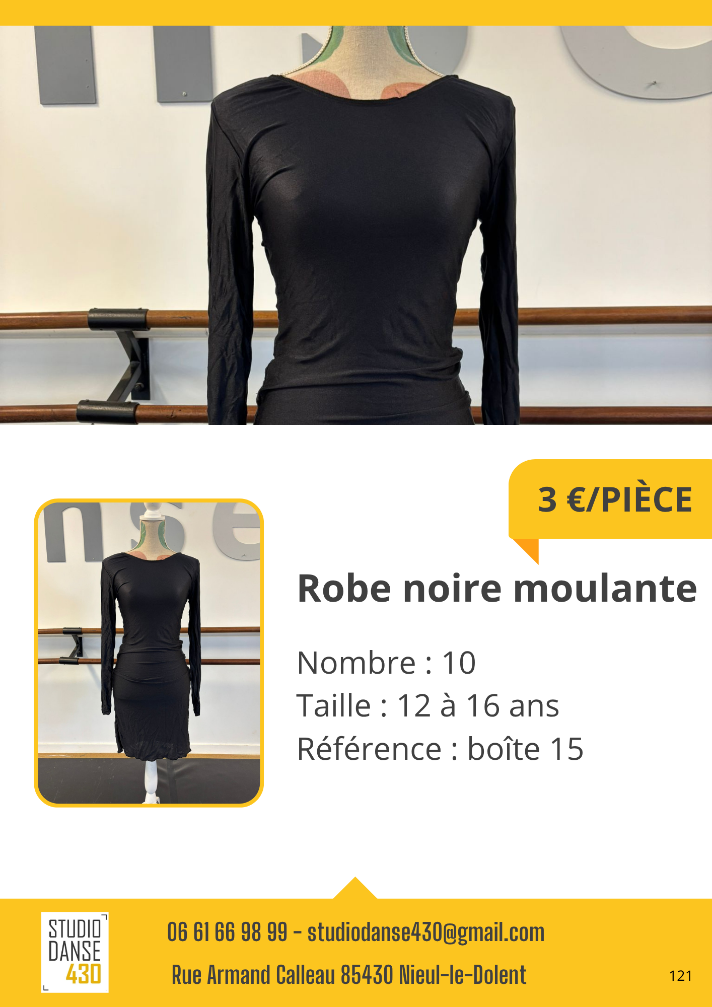 Robe noire moulante