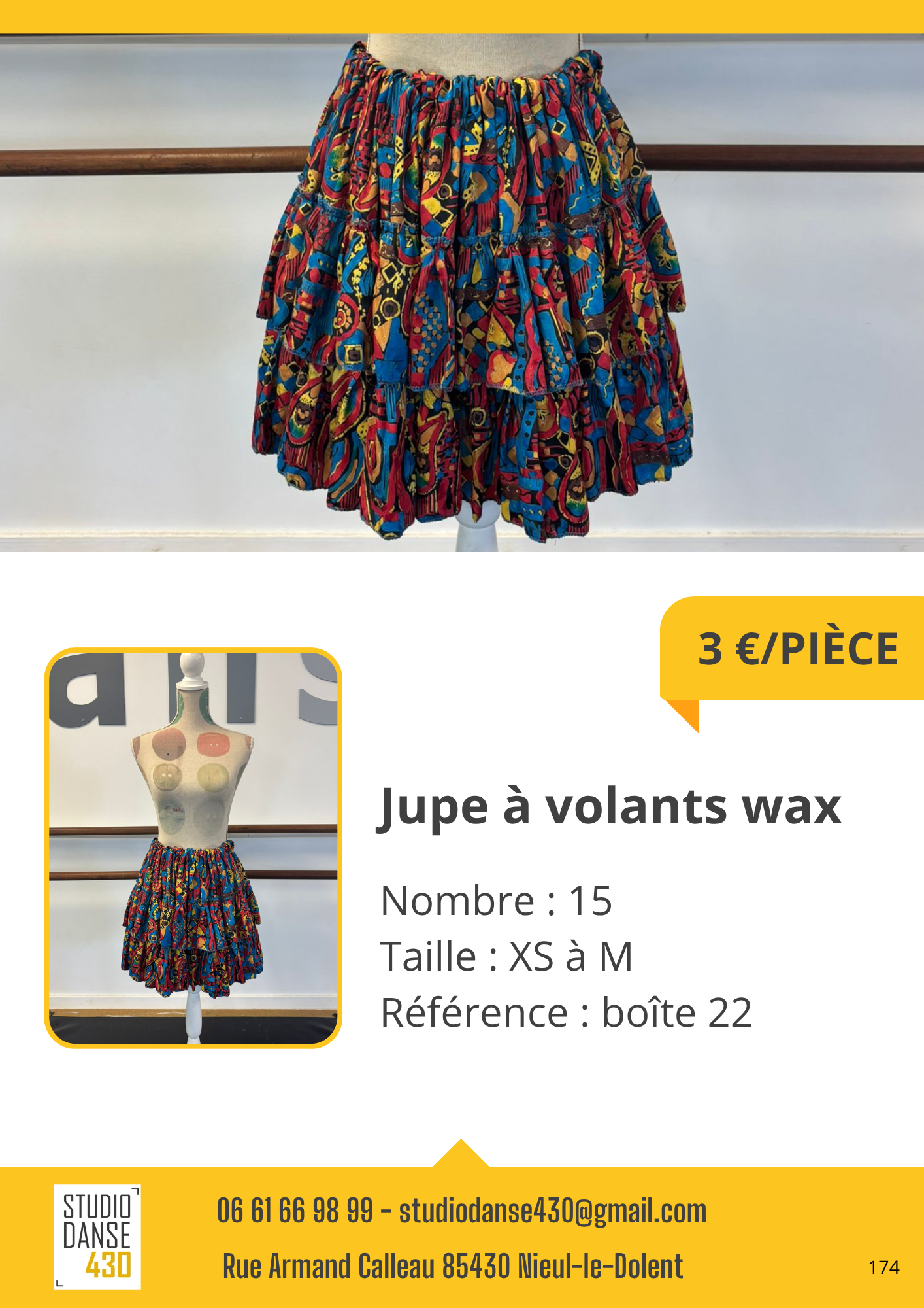 Jupe à volants wax