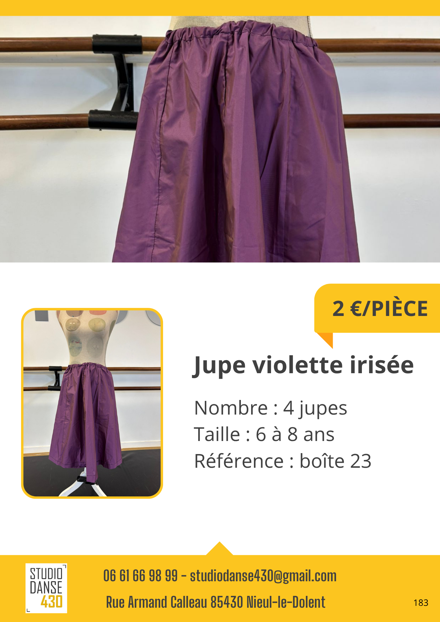 Jupe violette irisée