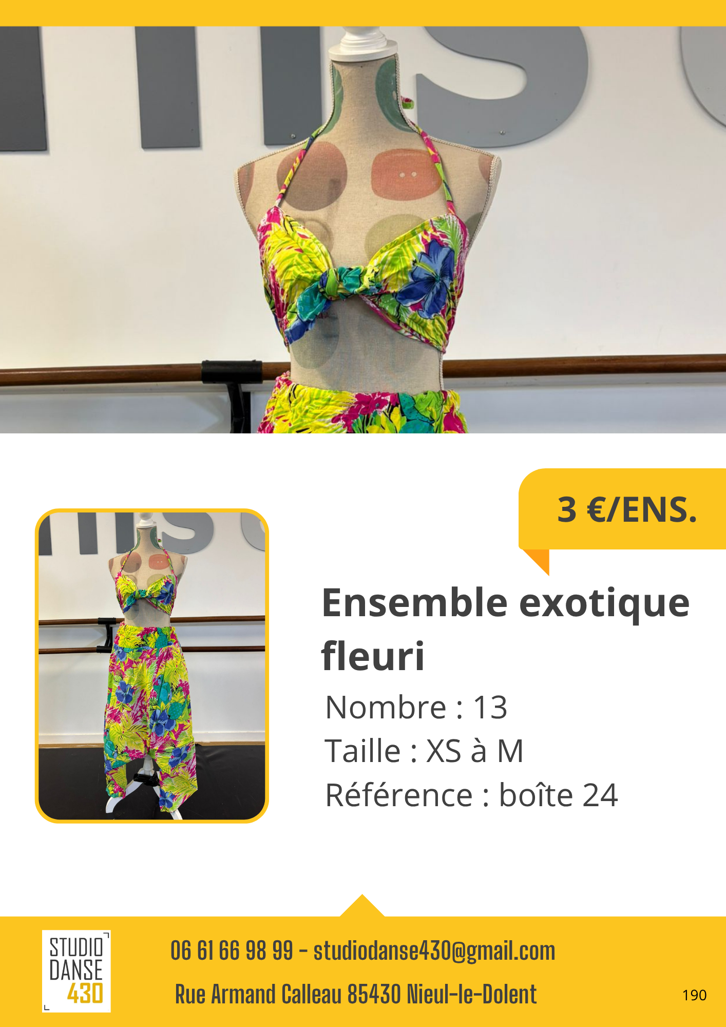 Ensemble exotique fleuri