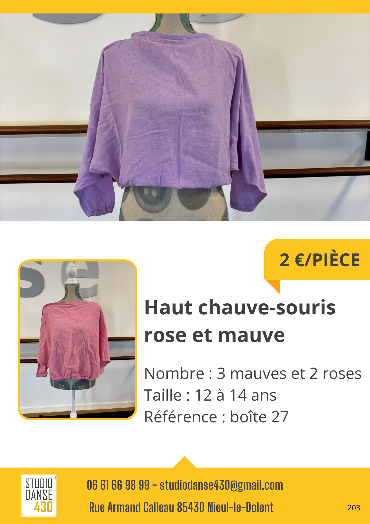 Haut chauve-souris rose et mauve