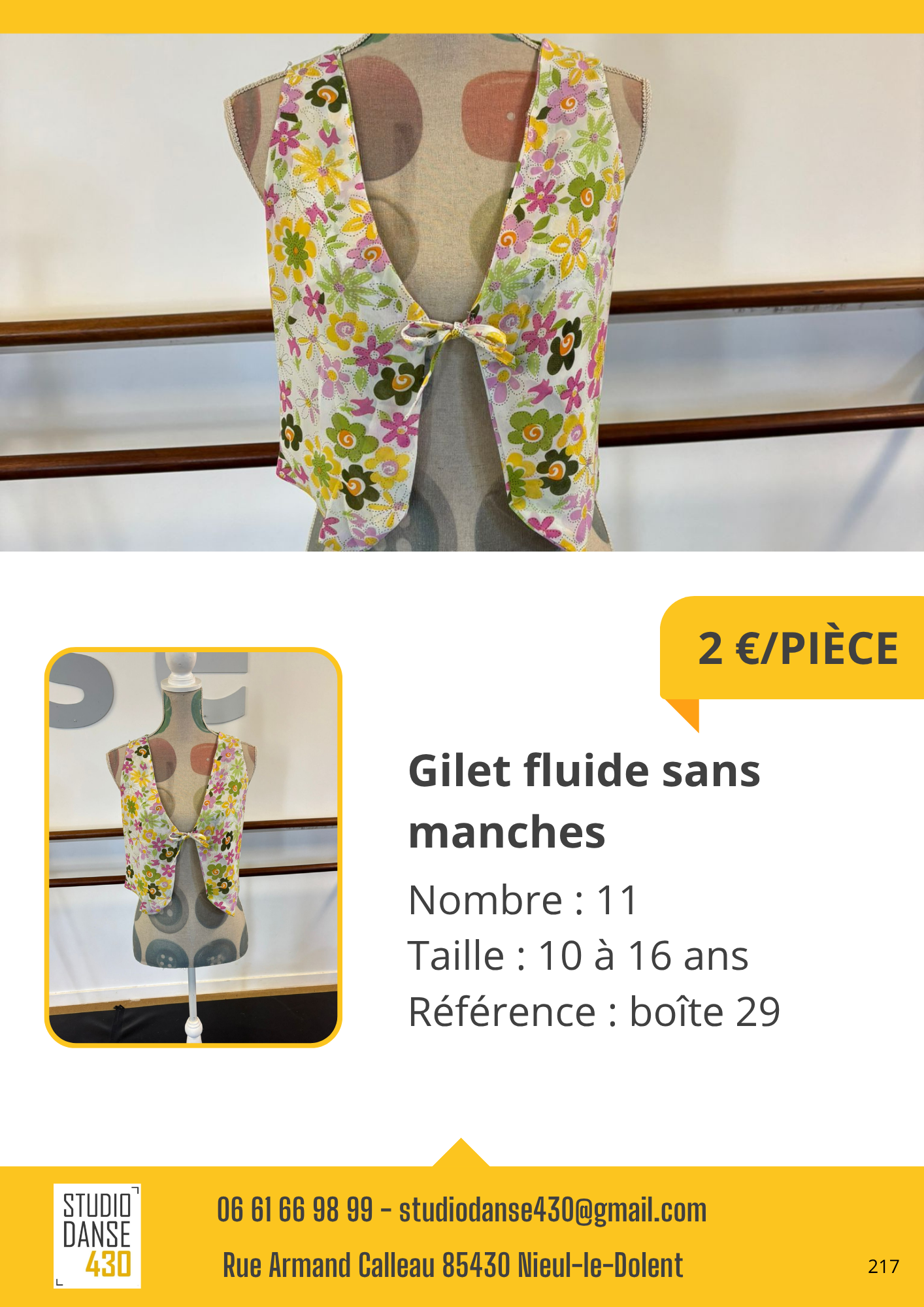 Gilet fluide sans manches