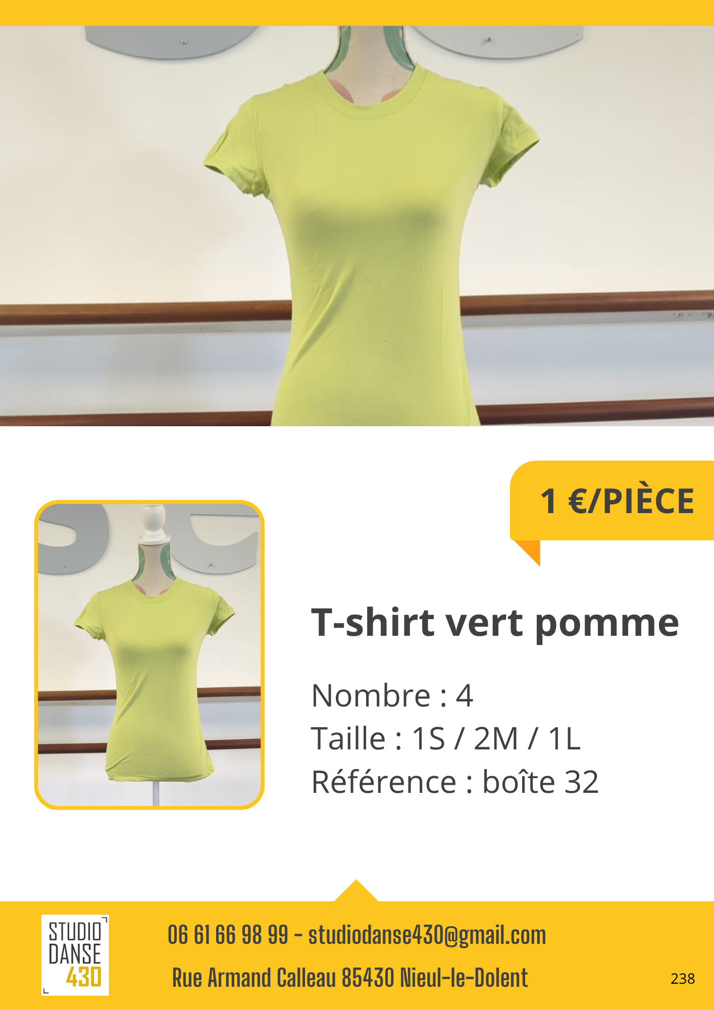 PIÈCE T-shirt vert pomme