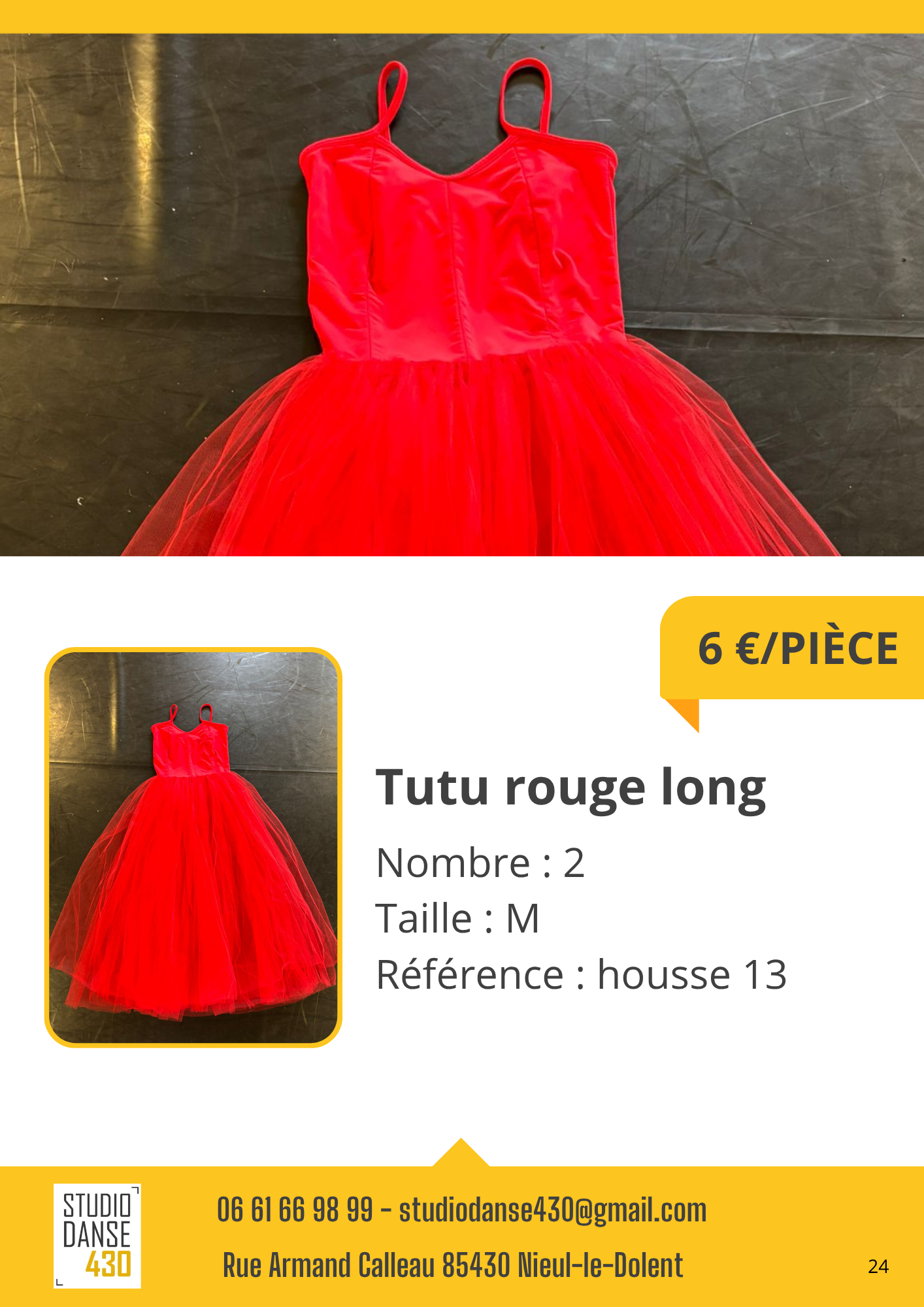 Tutu rouge long