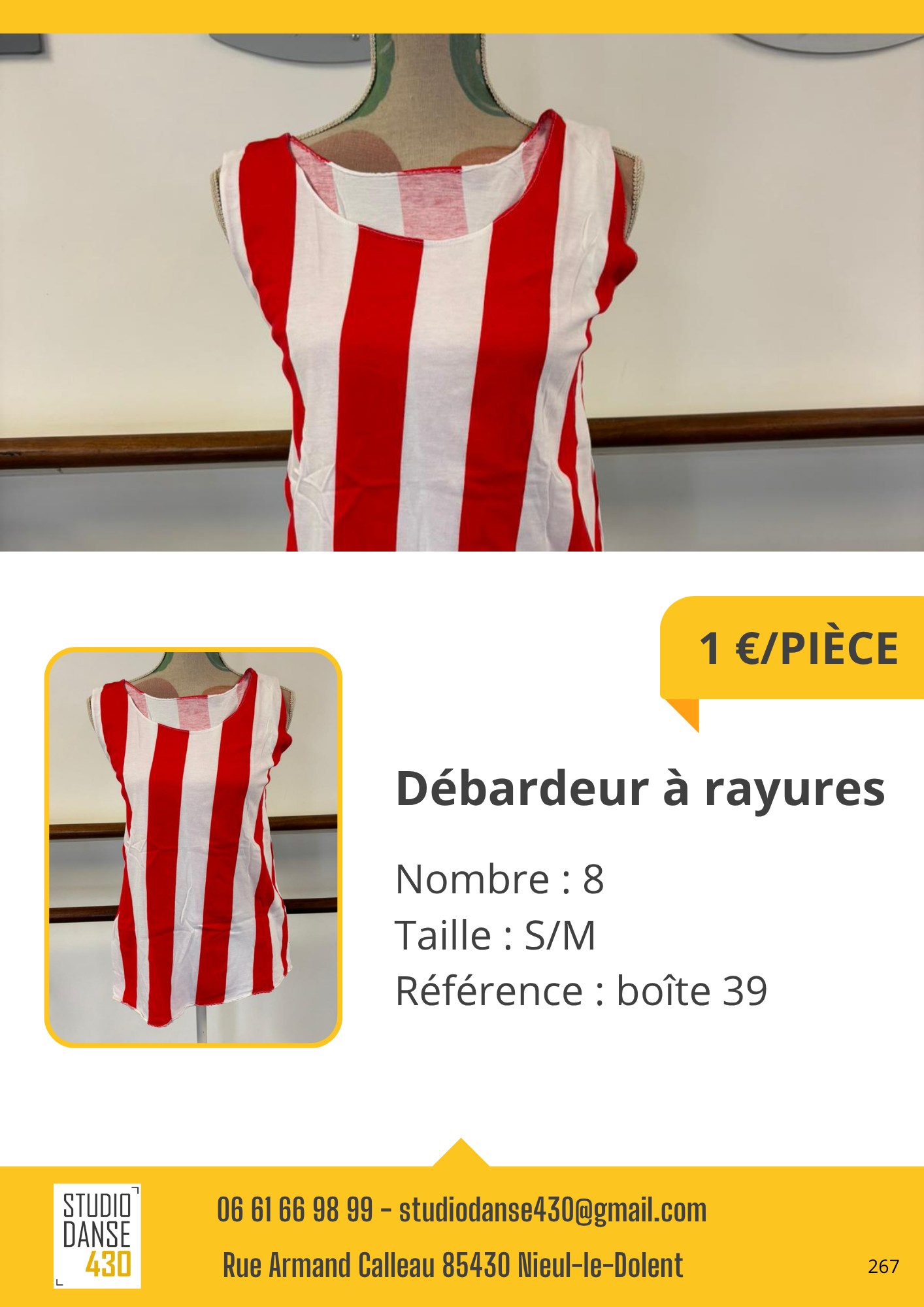 PIÈCE Débardeur à rayures