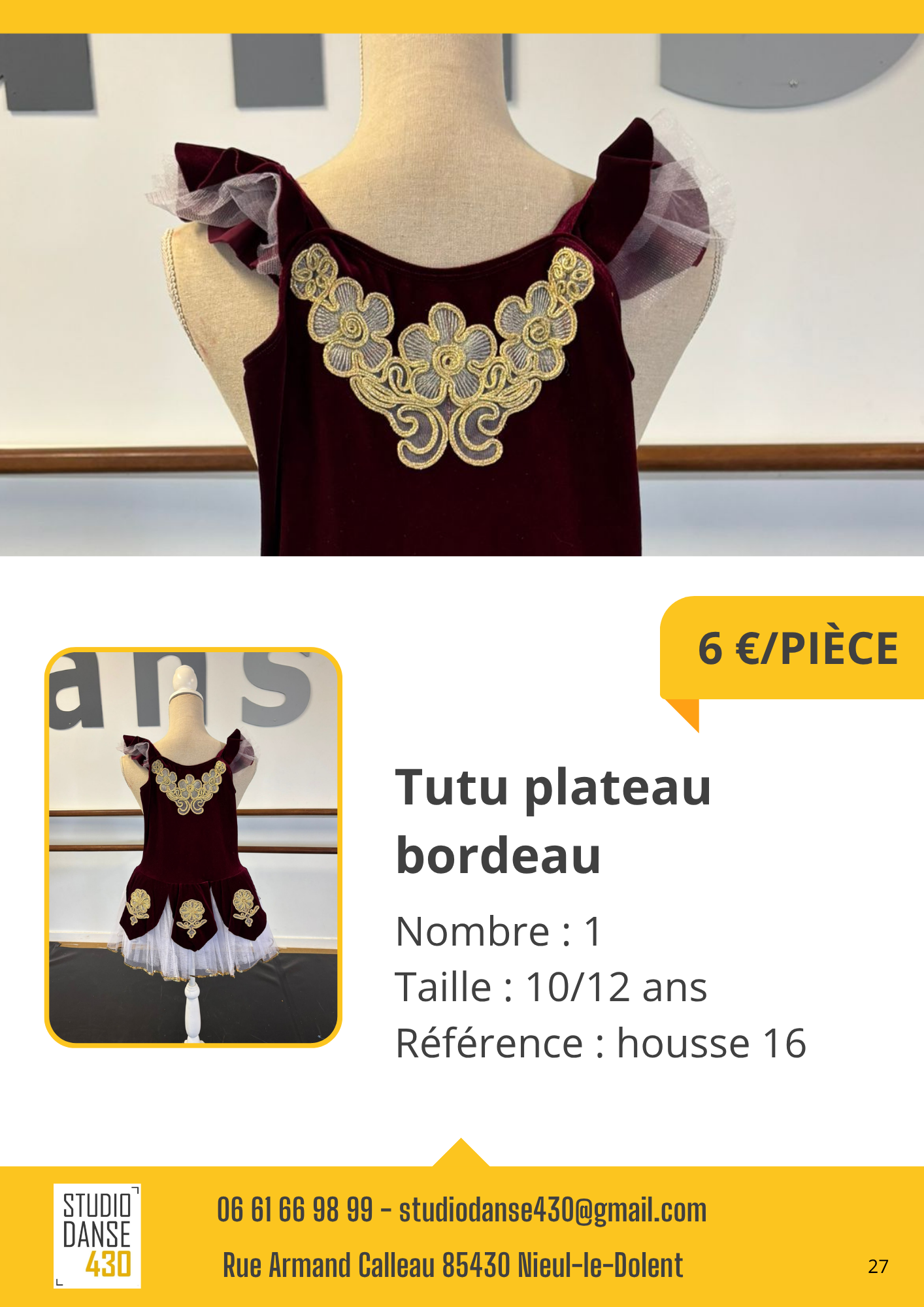a1s Tutu plateau bordeau
