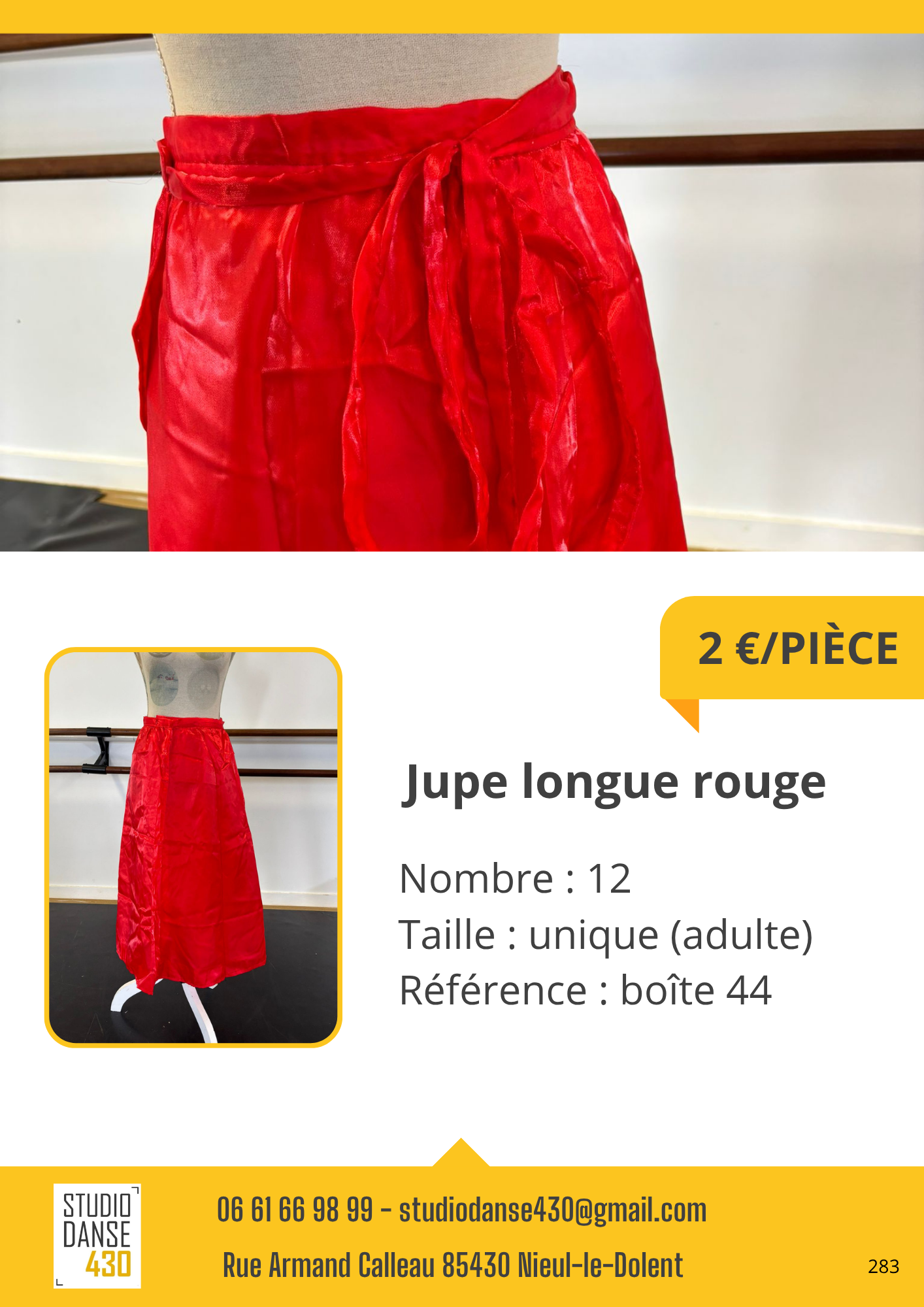 Jupe longue rouge