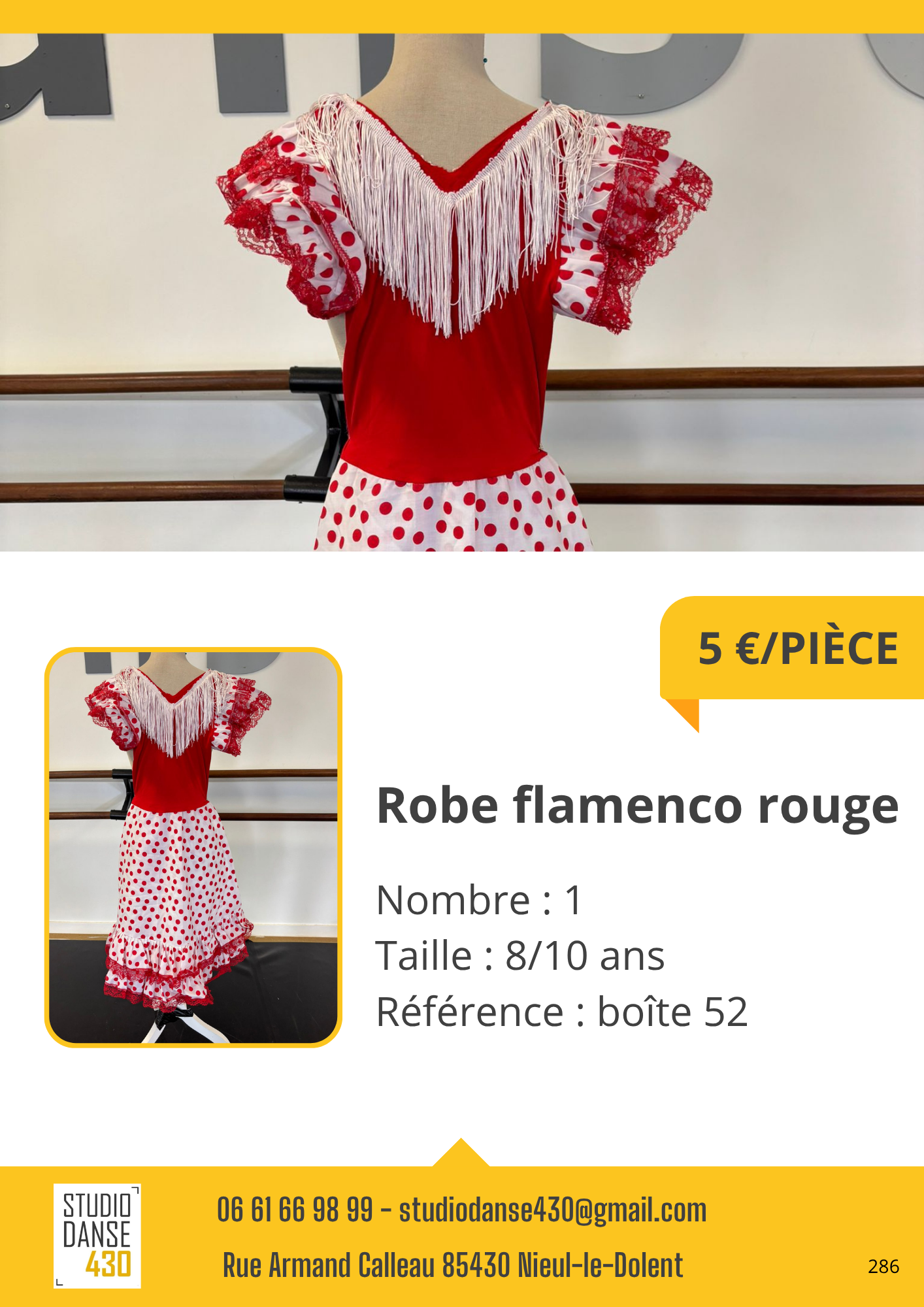 Robe flamenco rouge