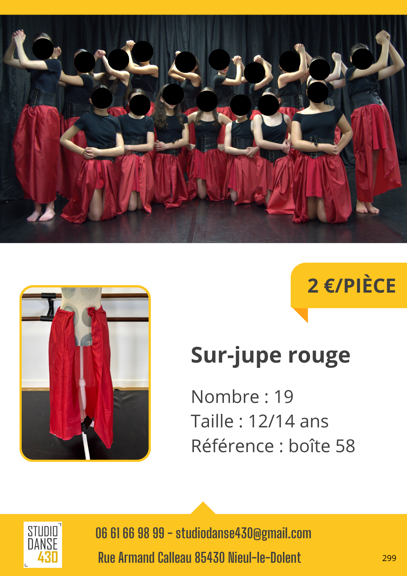 Sur-jupe rouge