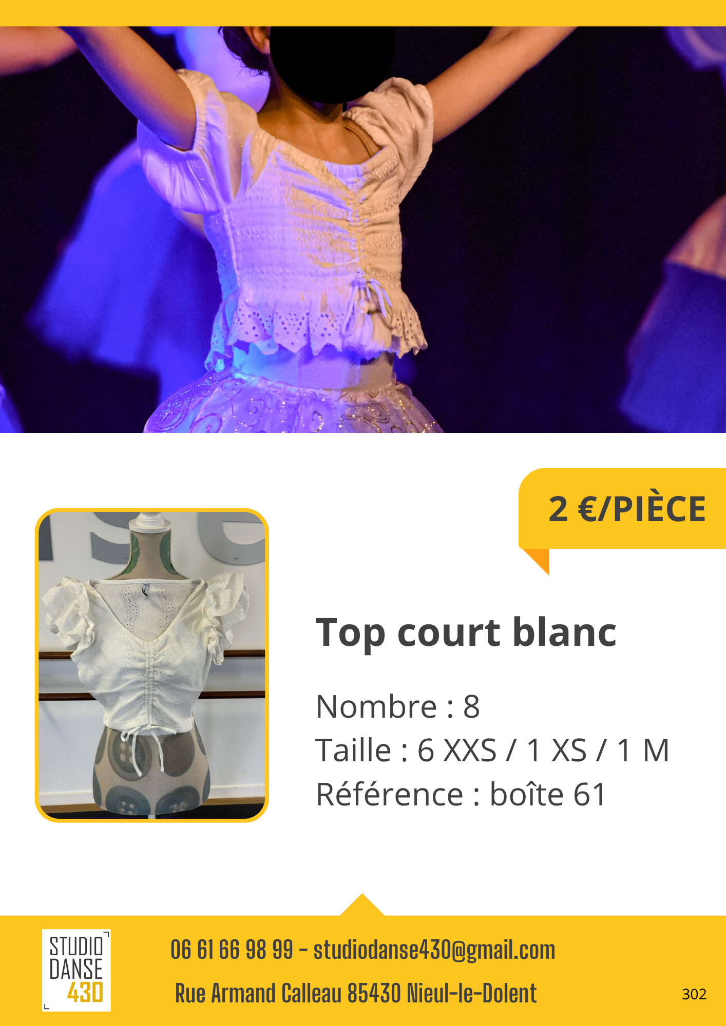 Top court blanc