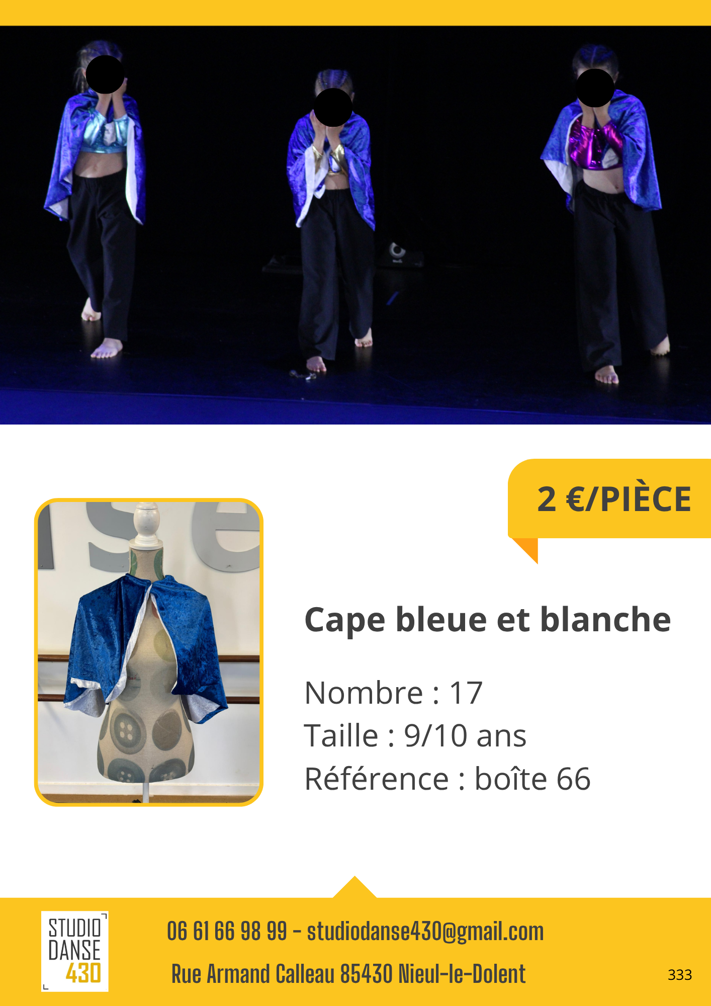 Cape bleue et blanche