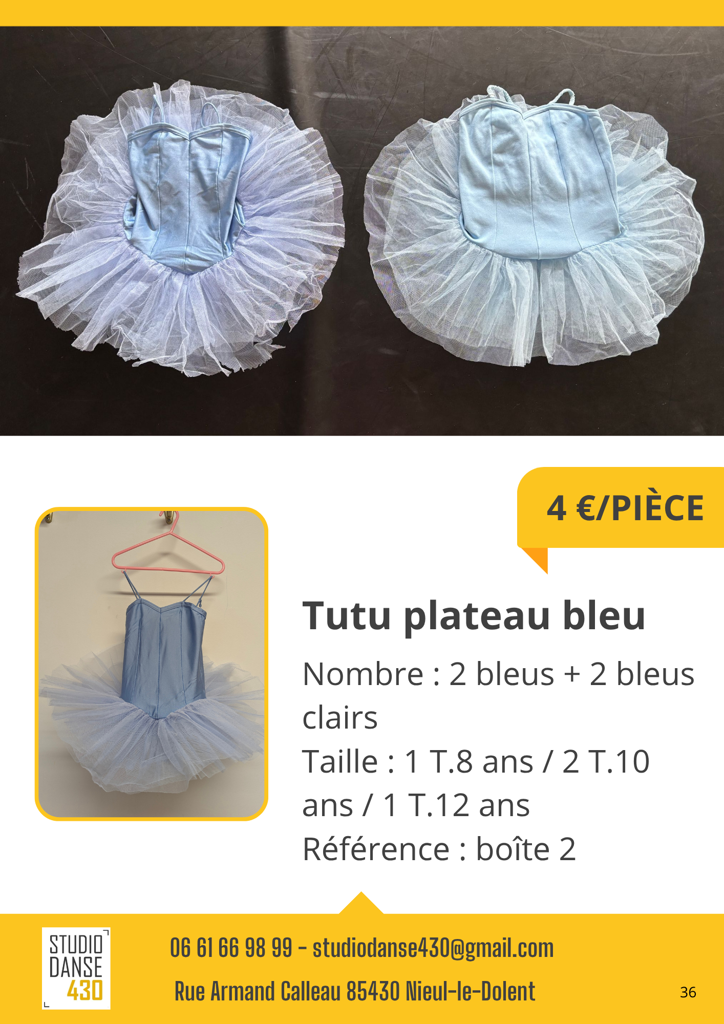 PIÈCE Tutu plateau bleu