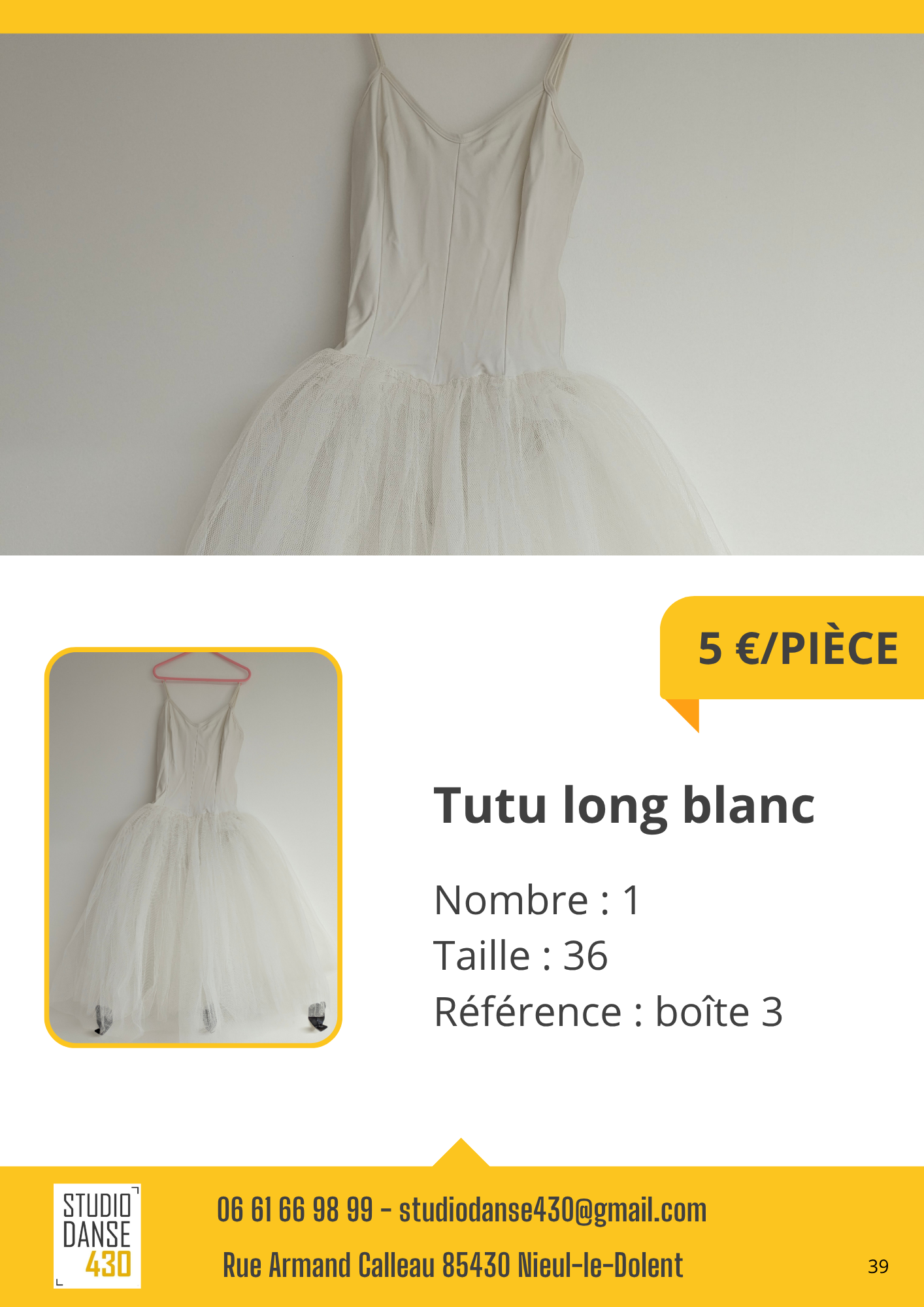 Tutu long blanc
