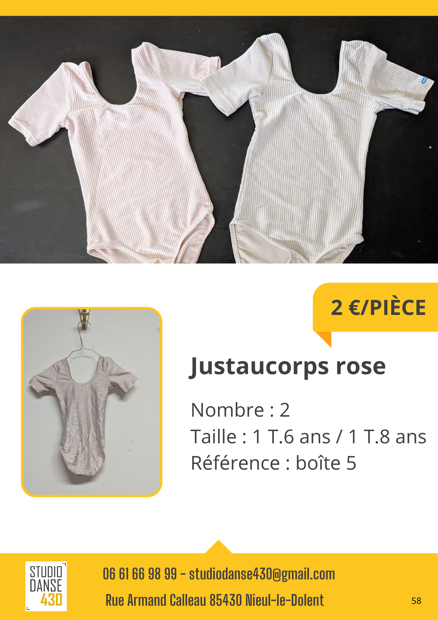 Justaucorps rose