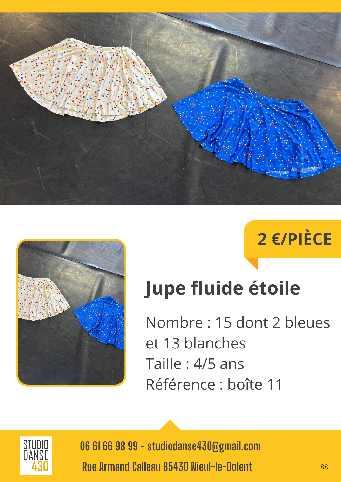 Jupe fluide étoile