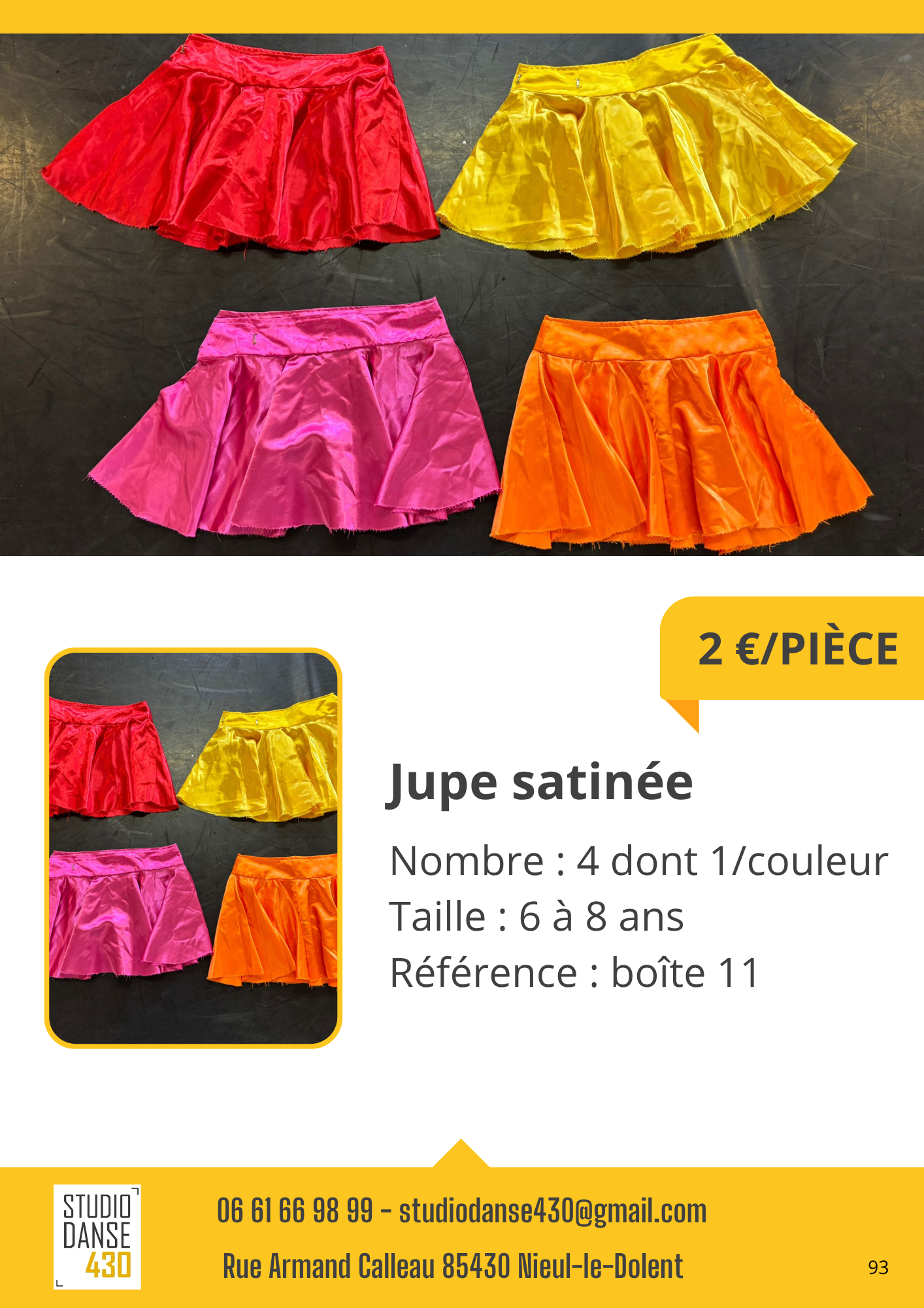 Jupe satinée